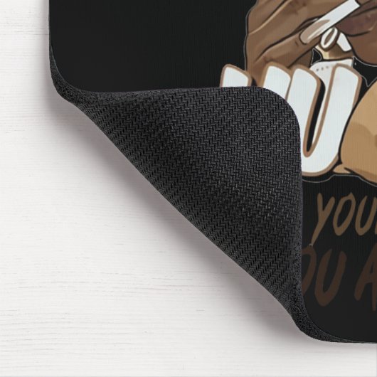 Stress, bis deine Hasser Frage, wenn du Blac miest Mousepad (Ecke)