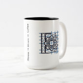 Stress → Dehnung → Kaffee | Mechaniker Tasse (VorderseiteRechts)
