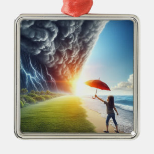 Stress Deine Stürme - Deine Freude wahren Ornament Aus Metall