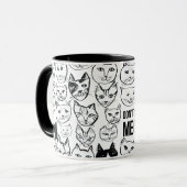 Stress dich nicht, bis ich meine Kaffee-Funny Cat  Tasse (Vorderseite Links)