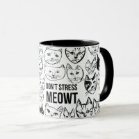 Stress dich nicht, bis ich meine Kaffee-Funny Cat 