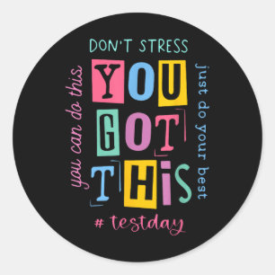 Stress dich nicht, dass du das kannst.. Design Runder Aufkleber