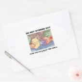 Stress dich nicht über die Fehler der Welt aus Ovaler Aufkleber (Umschlag)