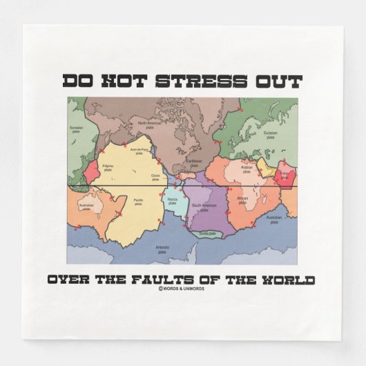 Stress dich nicht über die Fehler der Welt aus Serviette (Vorderseite)