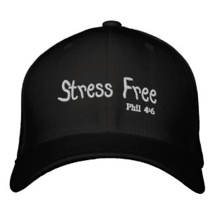 Stress Free Phil 4:6 Anpassen Bestickte Baseballkappe