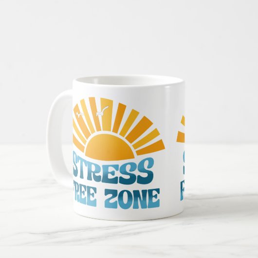 Stress Free Zone Kaffeetasse (Vorderseite Links)
