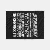 Stress Funny Definition Fleecedecke (Vorderseite (Horizontal))