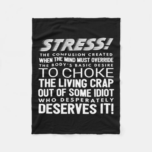 Stress Funny Definition Fleecedecke (Vorderseite)