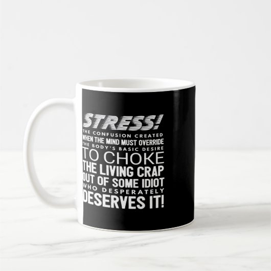 Stress Funny Definition Kaffeetasse (Links)