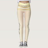 Stress für diesen Muskel Zitat gelb und schwarz Te Leggings (Vorderseite)