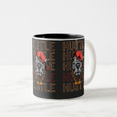 Stress, Hustel, Stress, Hustel Zweifarbige Tasse (VorderseiteRechts)