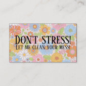 Stress keine florale Reinigung Visitenkarte (Vorderseite)