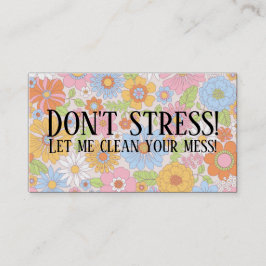 Stress keine florale Reinigung Visitenkarte
