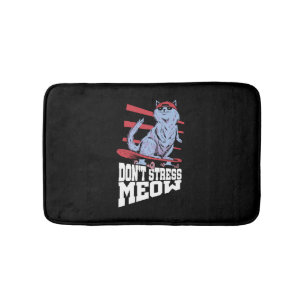 Stress Meow Stress Awareness Month Badematte