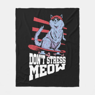 Stress Meow Stress Awareness Month Fleecedecke