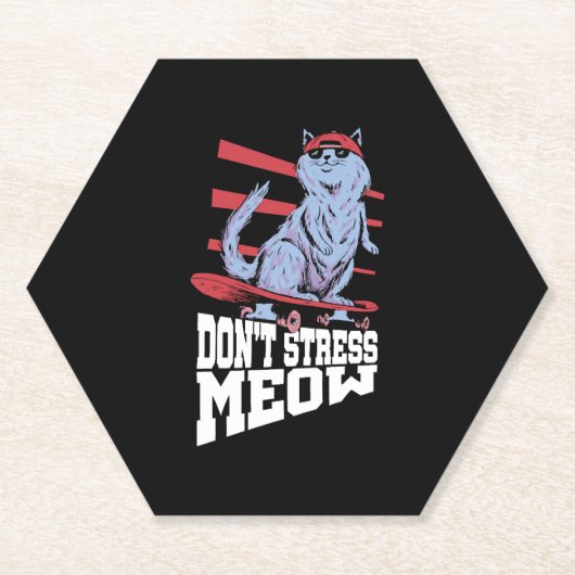 Stress Meow Stress Awareness Month Untersetzer (Vorderseite)