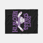 Stress Meowith National Stress Awareness Mont Fleecedecke (Vorderseite (Horizontal))