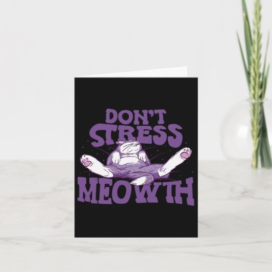 Stress Meowith National Stress Awareness Mont Karte (Vorderseite)