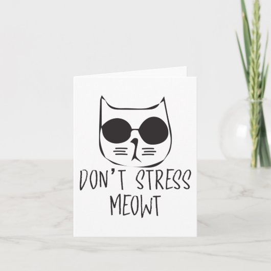 Stress Meowt darf nicht Karte (Vorderseite)