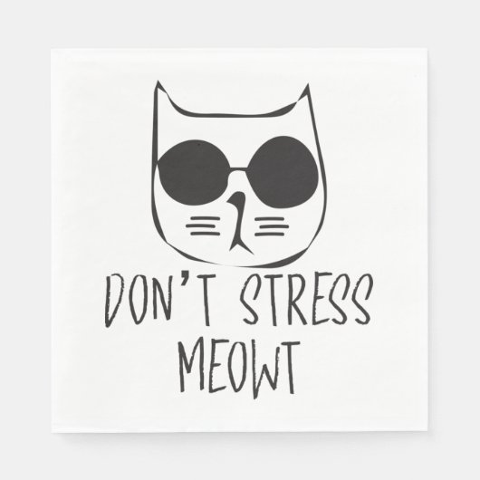 Stress Meowt darf nicht Serviette (Vorderseite)