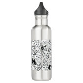 Stress Meowt Funny Cat Aluminium Wasserflasche Edelstahlflasche (Links)