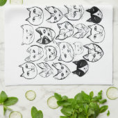 Stress Meowt Funny Cat Pattern Geschirrtuch (Gefaltet)