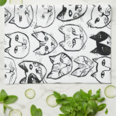 Stress Meowt Funny Cat Pattern Geschirrtuch (Gefaltet)