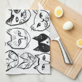 Stress Meowt Funny Cat Pattern Geschirrtuch (Viertel Falte)