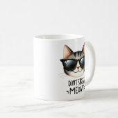 Stress Meowt, Funny Cat Pun Coffee Tasse (VorderseiteRechts)