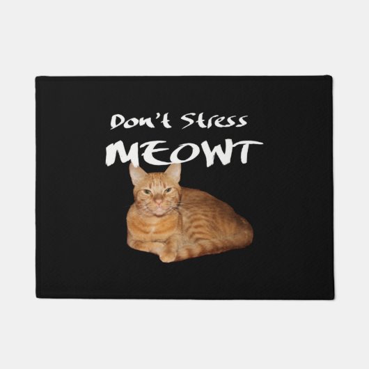 Stress Meowt nicht - Orange Cat Stress Me out Fußmatte (Vorderseite)