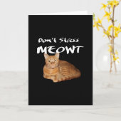 Stress Meowt nicht - Orange Cat Stress Me out Karte (Gelbe Blume)
