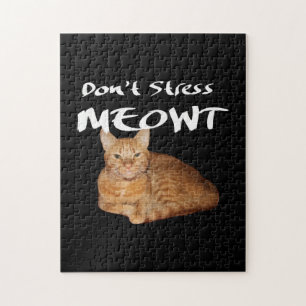 Stress Meowt nicht - Orange Cat Stress Me out Puzzle