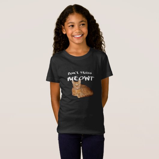 Stress Meowt nicht - Orange Cat Stress Me out T-Shirt (Vorne ganz)