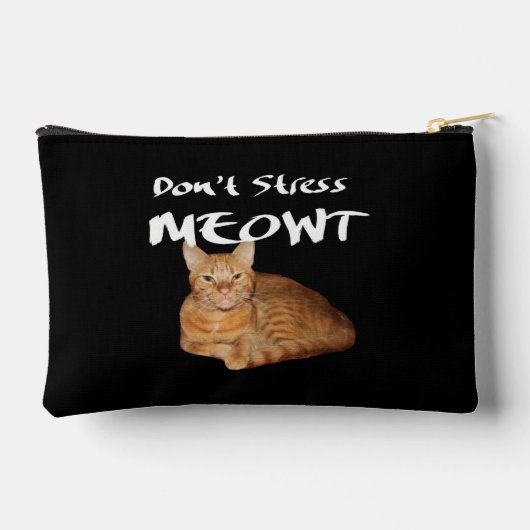 Stress Meowt nicht - Orange Cat Stress Me out Zubehörtasche (Rückseite)