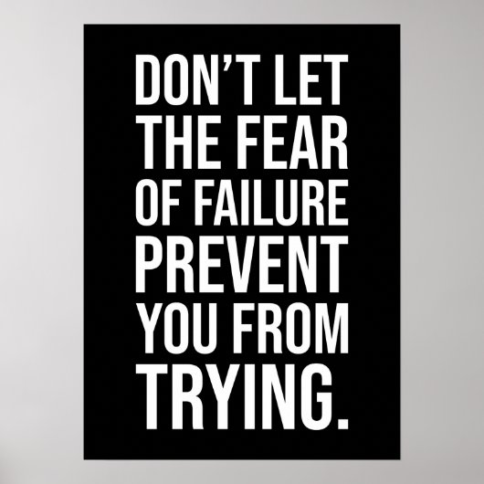 Stress Motivation - Angst vor Versagen oder Versuc Poster (Vorne)