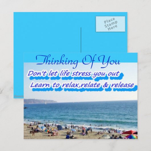 Stress nicht, Relax_ Postkarte (Vorne/Hinten)