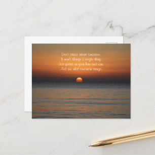 Stress on Tomorrow Motivierend Postcard Postkarte