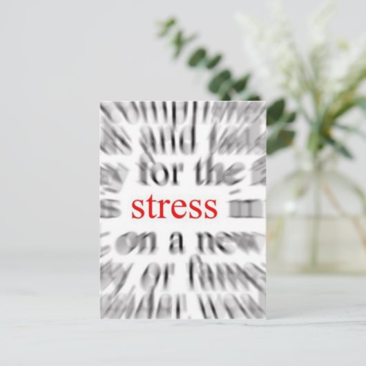 Stress Postkarte (Stehend Vorderseite)