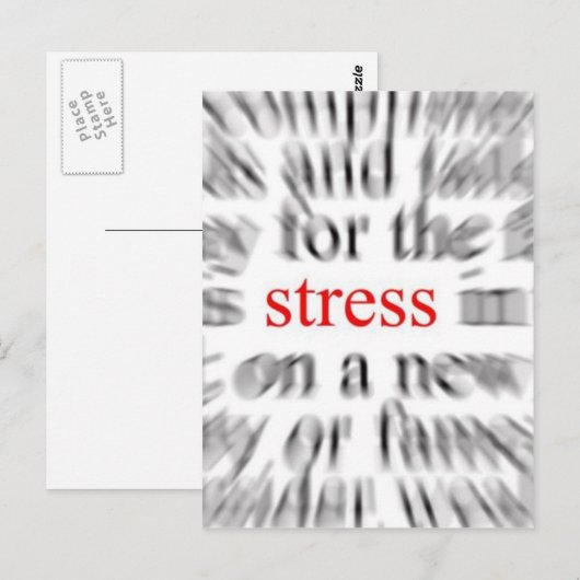 Stress Postkarte (Vorne/Hinten)