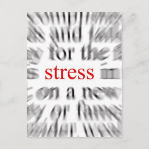 Stress Postkarte
