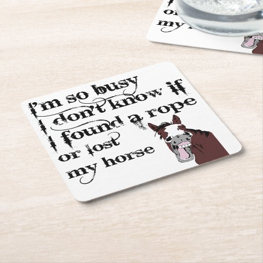 Stress Quote Funny Cartoon Rechteckiger Pappuntersetzer (angewinkelt)