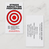Stress Reduction Funny Business Card Visitenkarte (Vorne/Hinten)