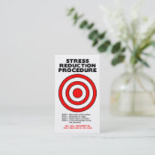 Stress Reduction Funny Business Card Visitenkarte (Stehend Vorderseite)