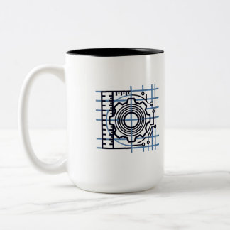 Stress → Strain → Coffee | Mechanical Engineer Mug Zweifarbige Tasse