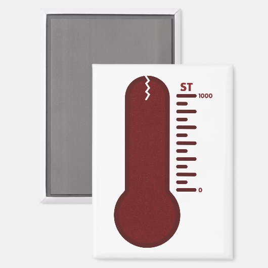 Stress-Thermometer-Magnet Magnet (Vorderseite/Rückseite)
