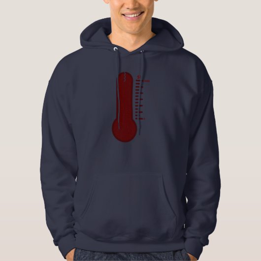 Stress Thermometer Men's Hooded Sweatshirt (Vorderseite)