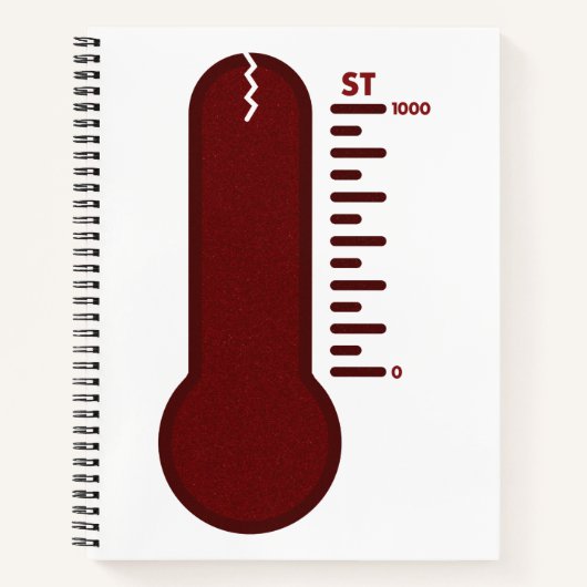 Stress-Thermometer-Spiralblock Notizblock (Vorderseite)