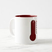 Stress-Thermometer-Tasse Zweifarbige Tasse (Vorderseite Links)