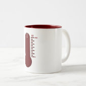 Stress-Thermometer-Tasse Zweifarbige Tasse (VorderseiteRechts)
