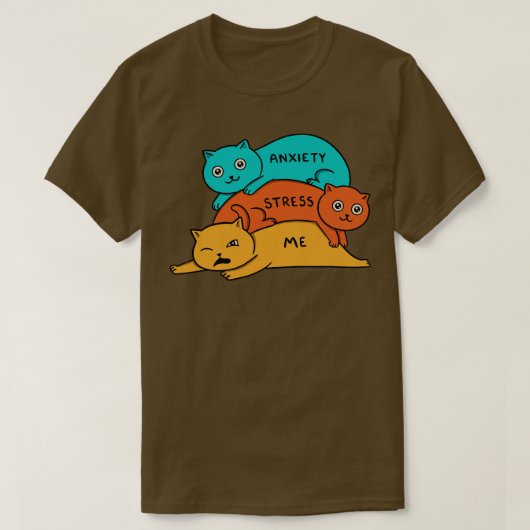 Stress und Angst bei Katzen T-Shirt (Design vorne)